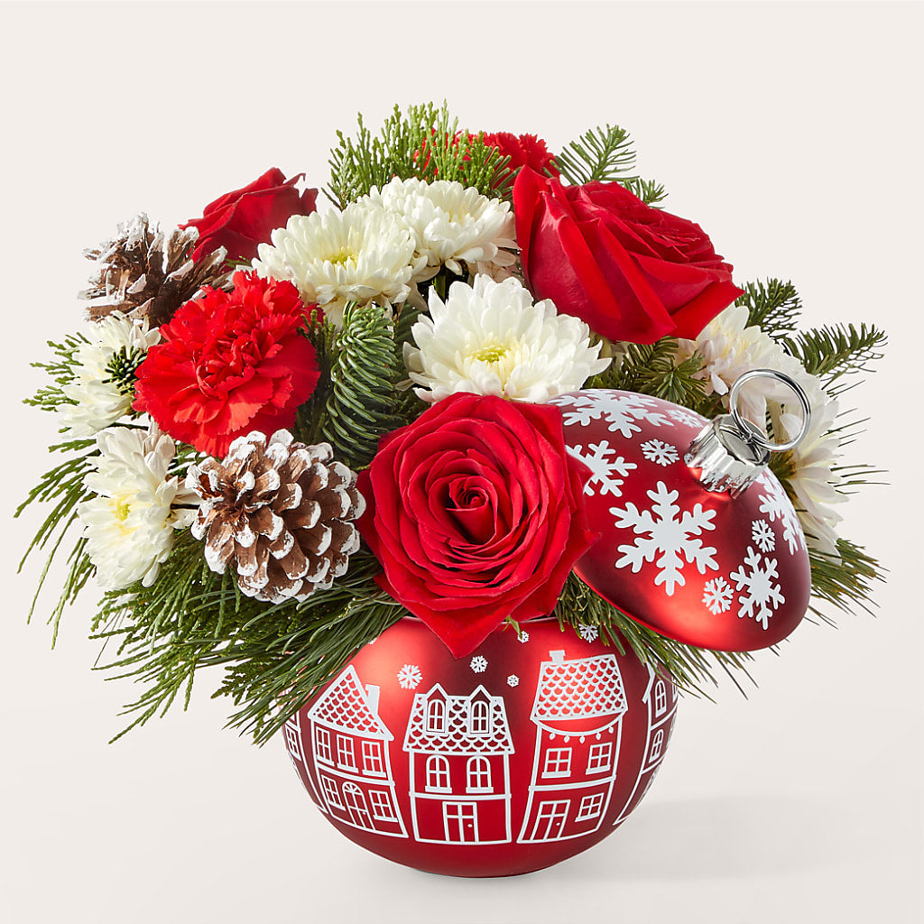 Christmas Village Ornament – Moonlight Floral, Minneapolis MN