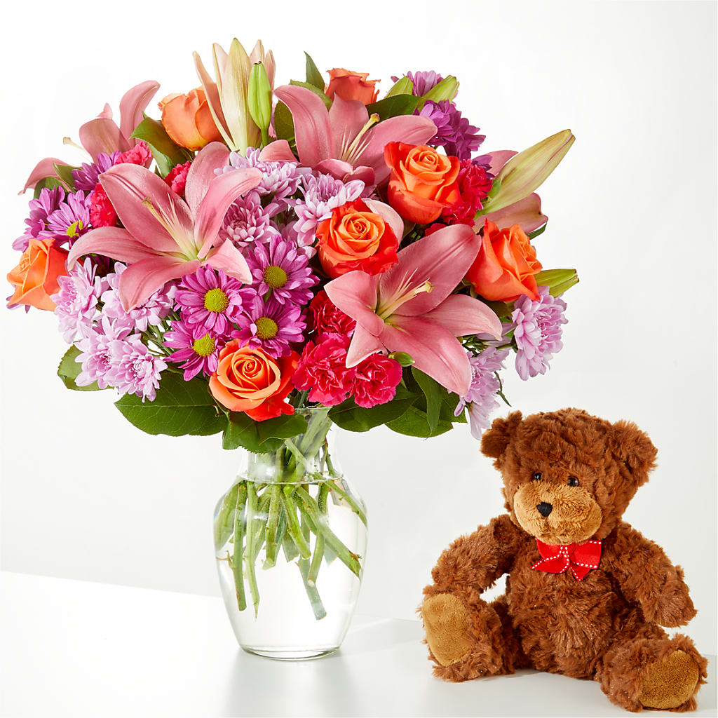 One and Only Bouquet and Bear Bundle – Moonlight Floral, Minneapolis MN