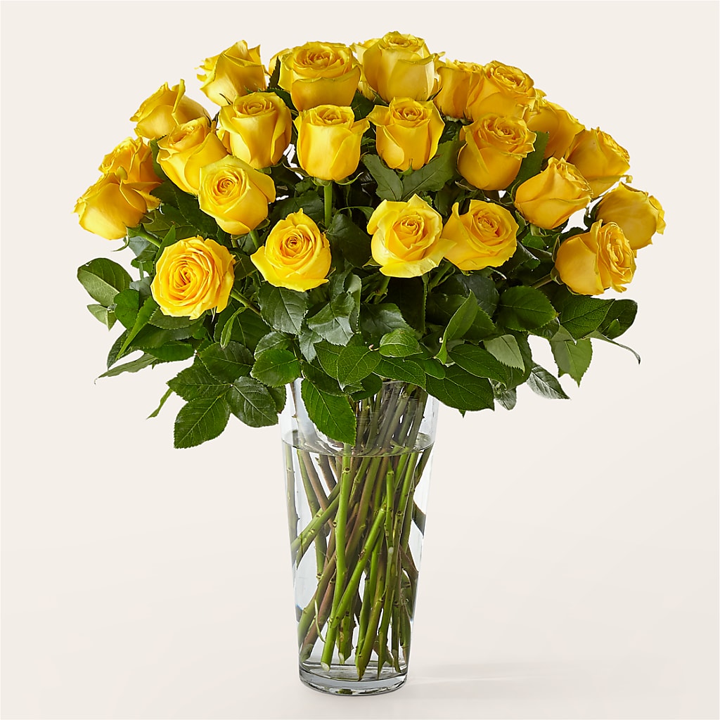 Long Stem Yellow Rose Bouquet – Moonlight Floral, Minneapolis MN