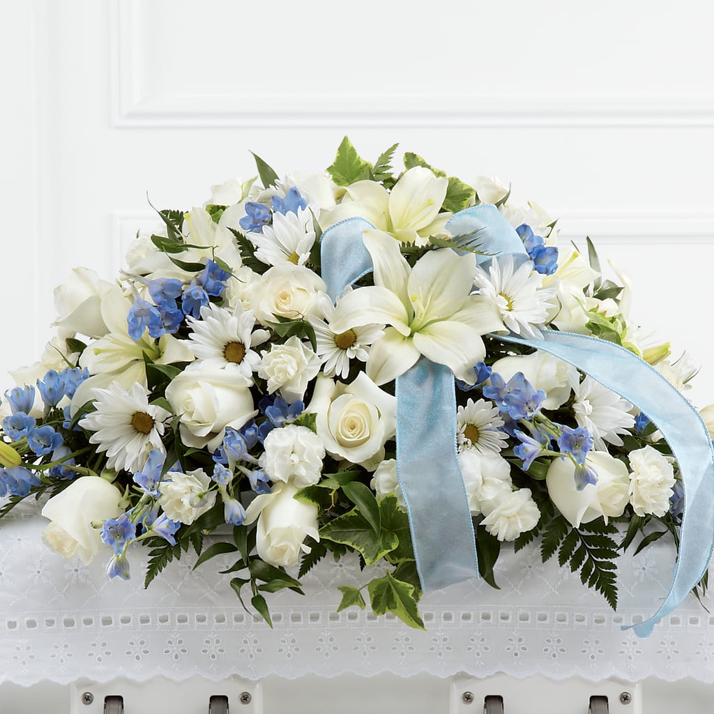 Tender Treasure Casket Spray – Moonlight Floral, Minneapolis MN