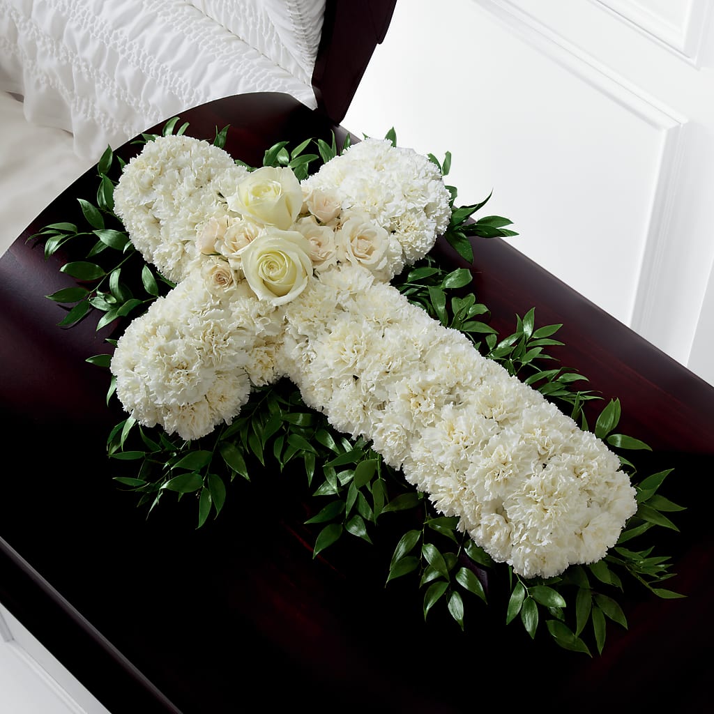 Peaceful Memories Casket Spray (Standard) – Moonlight Floral, Minneapolis MN