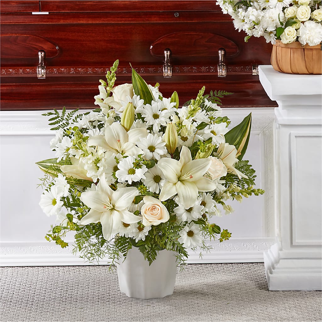Thoughts of Tranquility Floor Basket – Moonlight Floral, Minneapolis MN