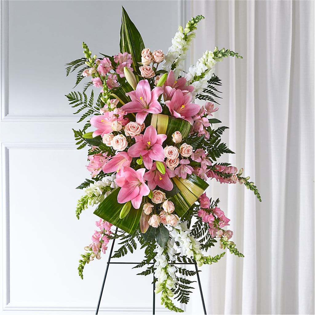 Elegant Embrace Standing Spray – Moonlight Floral, Minneapolis MN