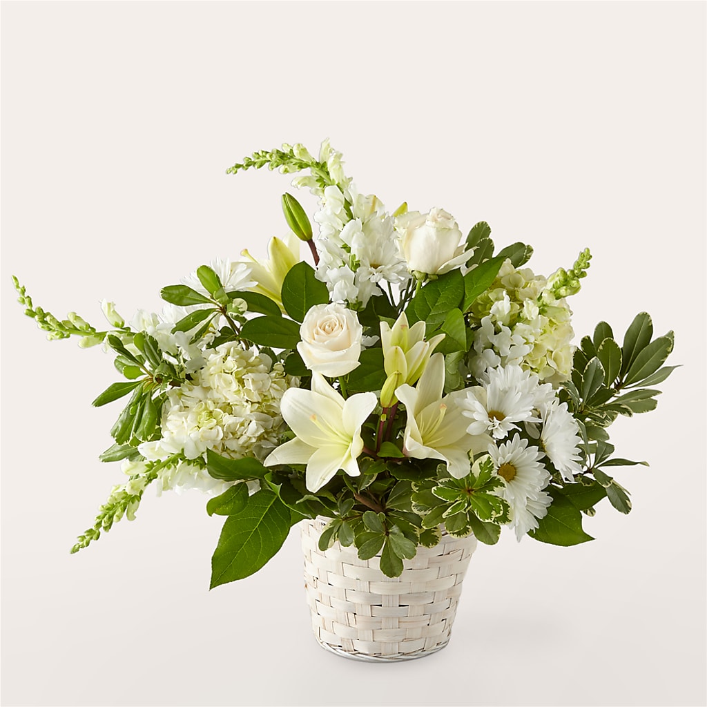 Ivory Elegance Floral Basket – Moonlight Floral, Minneapolis MN