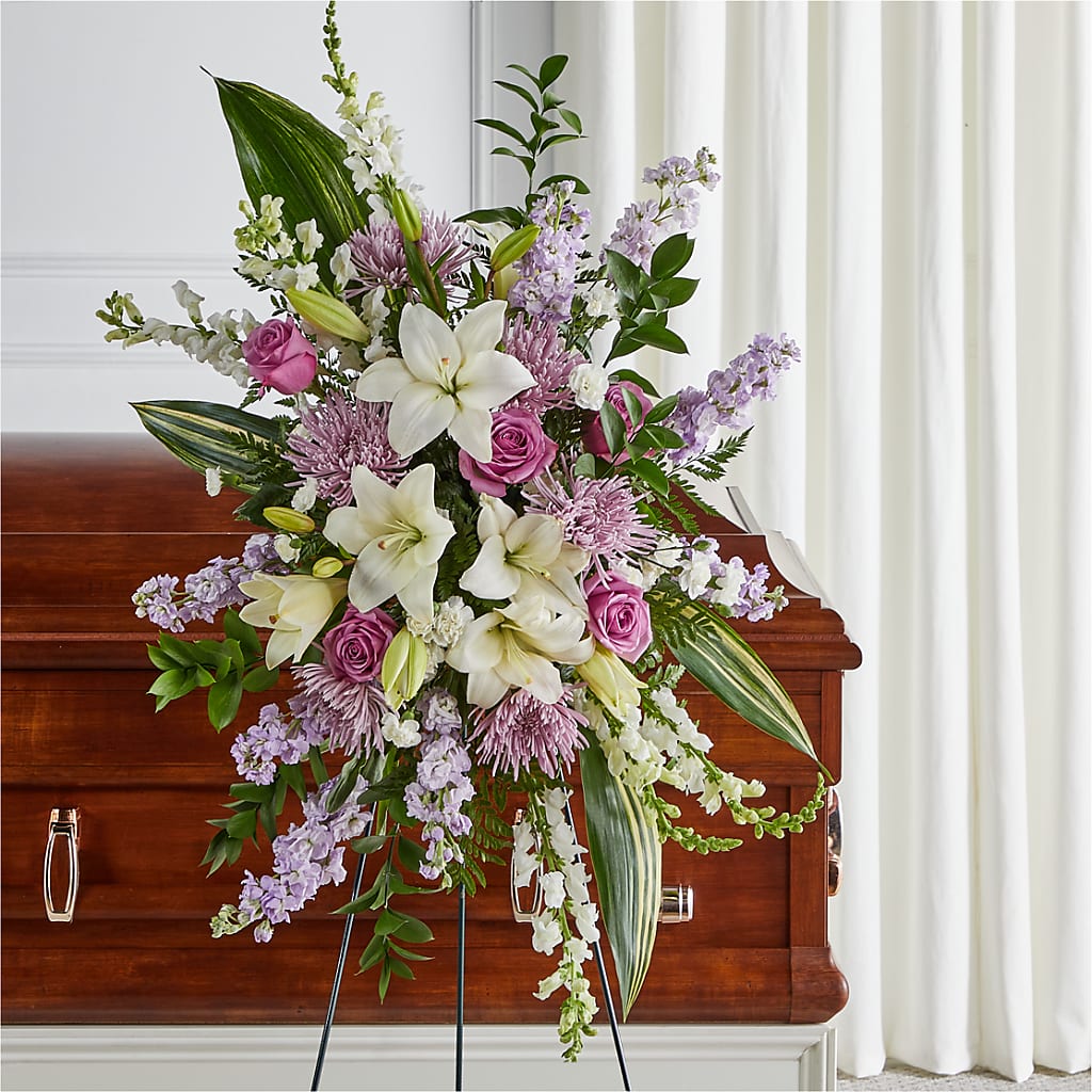Grateful Hearts Standing Spray – Moonlight Floral, Minneapolis MN