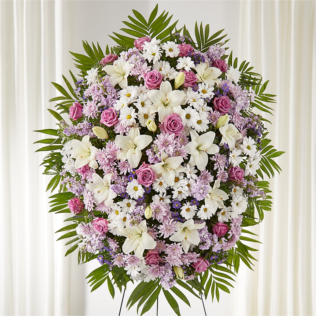 Surrounded by Love Standing Spray – Moonlight Floral, Minneapolis MN