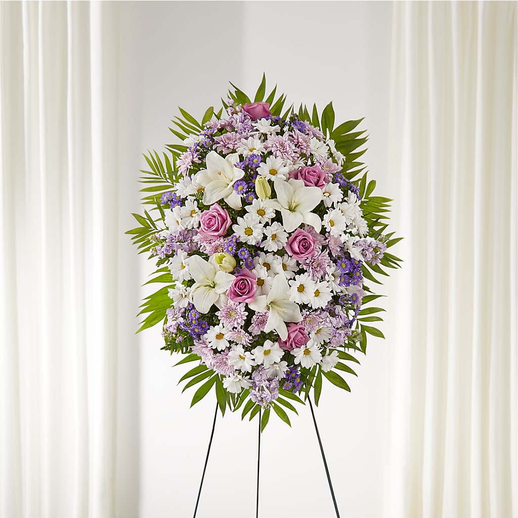Surrounded by Love Standing Spray – Moonlight Floral, Minneapolis MN