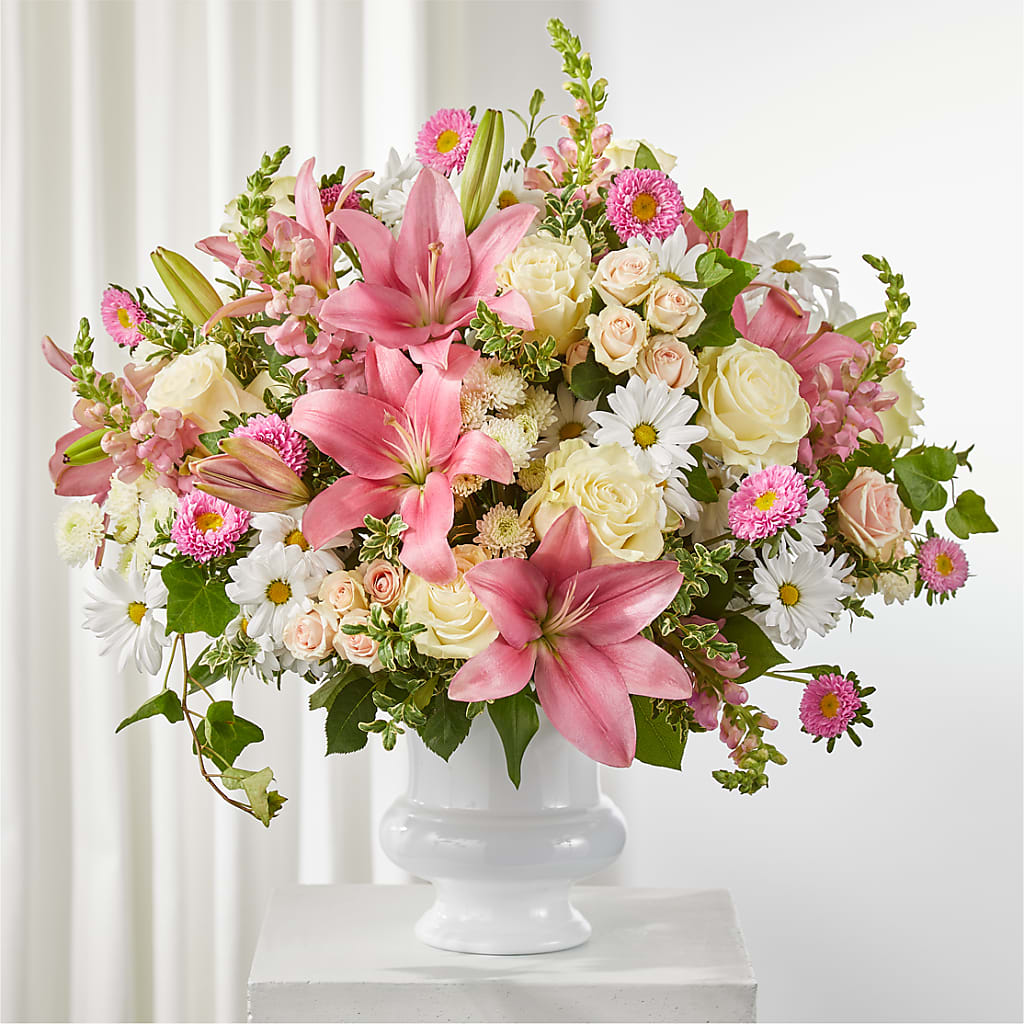 Empathetic Blooms Urn Arrangement – Moonlight Floral, Minneapolis MN