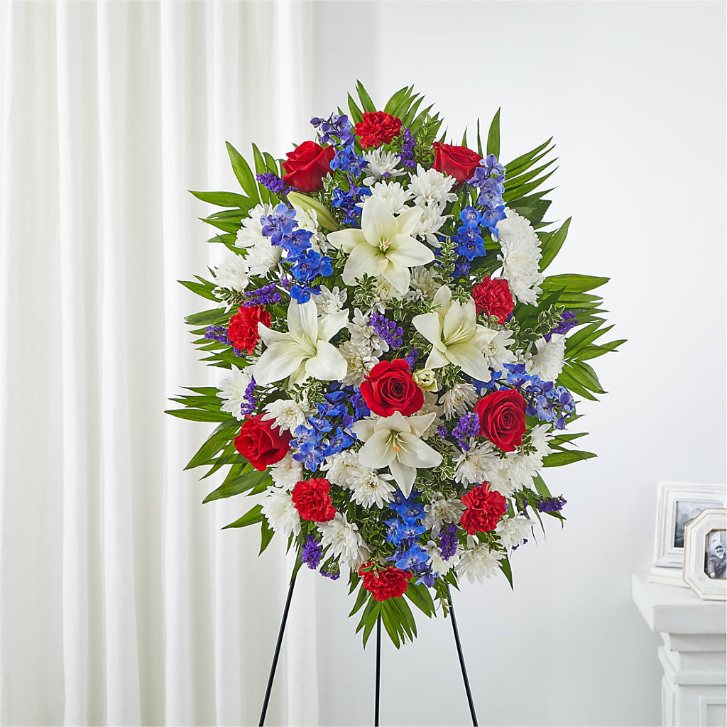 Cherished Service Standing Spray – Moonlight Floral, Minneapolis MN