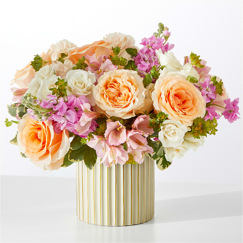 Paradise Bouquet with Ivory Vase – Moonlight Floral, Minneapolis MN