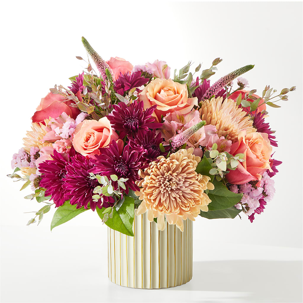 Berry Cobbler Bouquet with Ivory Vase – Moonlight Floral, Minneapolis MN
