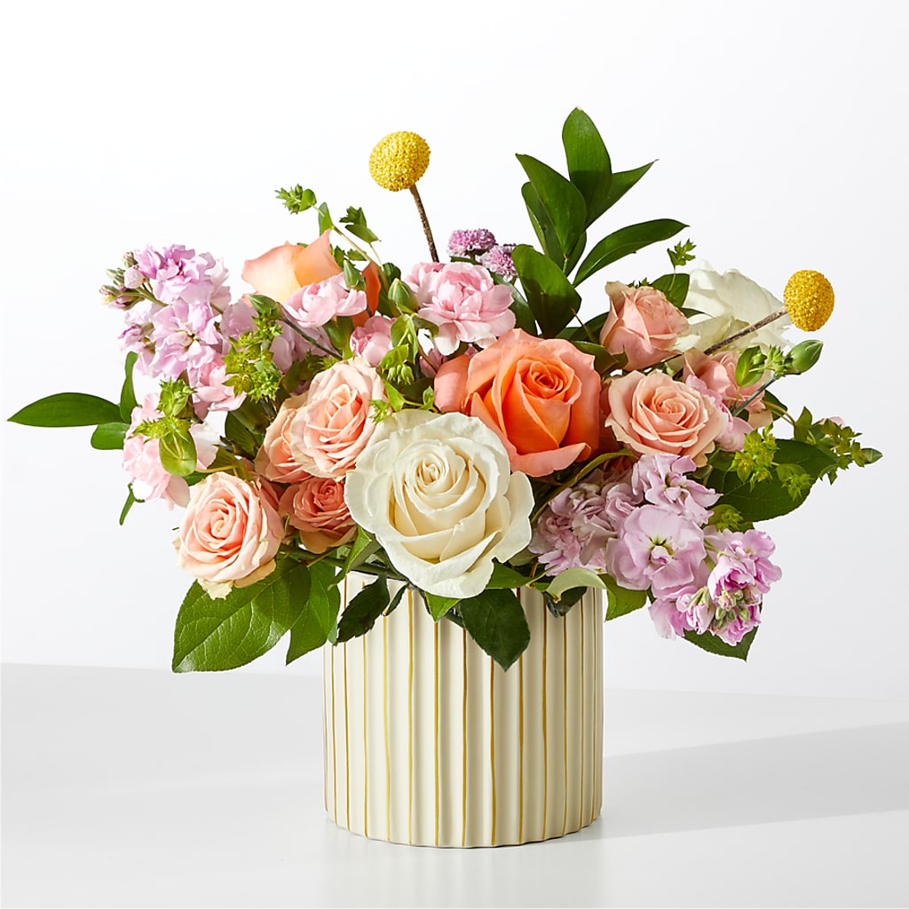 French Market Bouquet with Ivory Vase – Moonlight Floral, Minneapolis MN