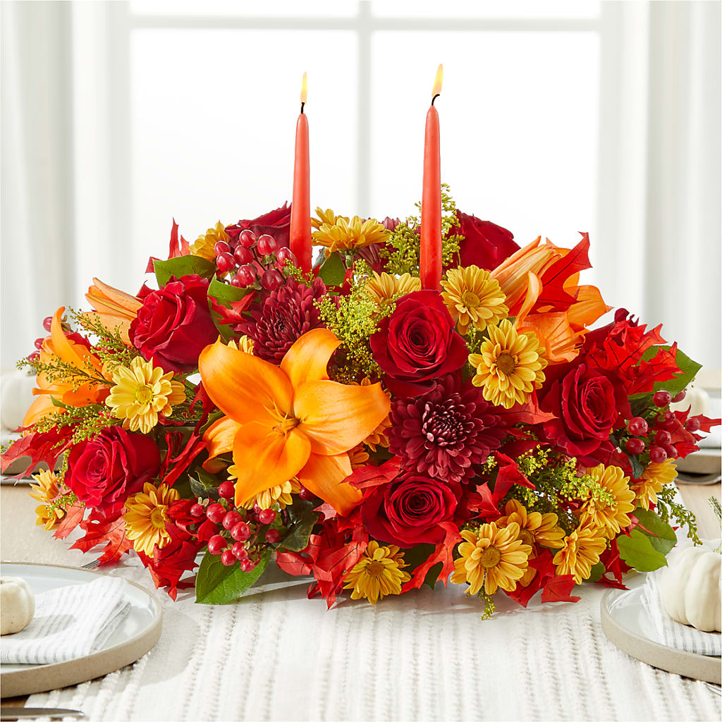 Autumn's Embrace Centerpiece – Moonlight Floral, Minneapolis MN