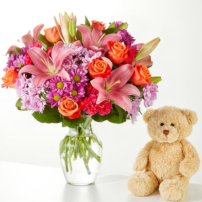 One and Only Bouquet and Bear Bundle –  Moonlight Floral, Minneapolis MN
