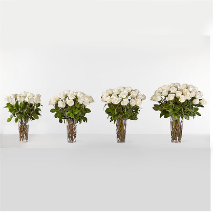 Long Stem White Rose Bouquet –  Moonlight Floral, Minneapolis MN