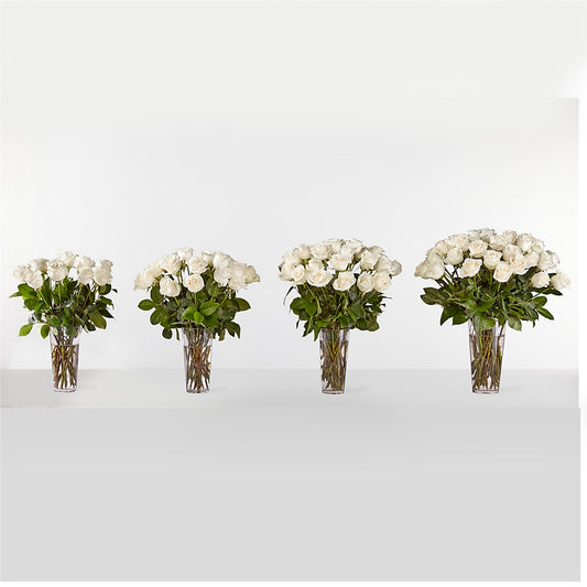 Long Stem White Rose Bouquet –  Moonlight Floral, Minneapolis MN