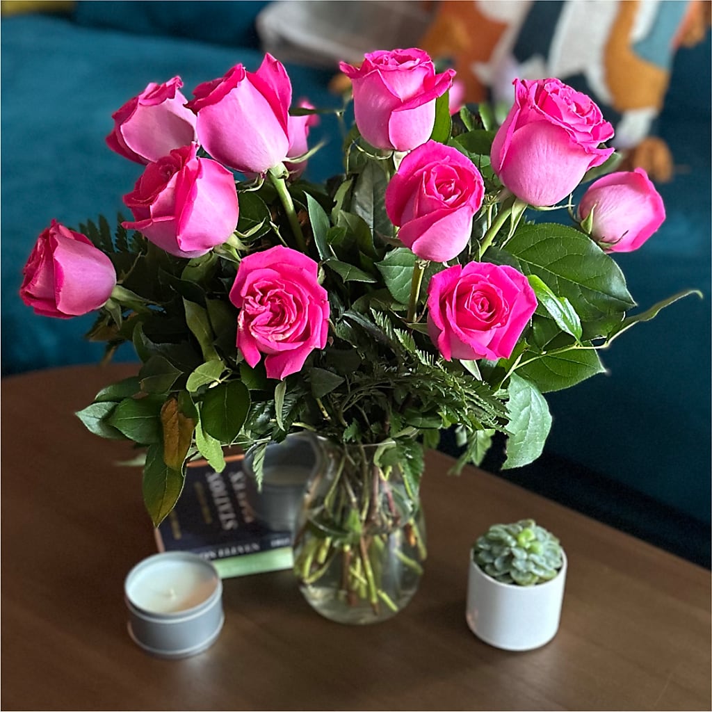 Long Stem Pink Rose Bouquet –  Moonlight Floral, Minneapolis MN