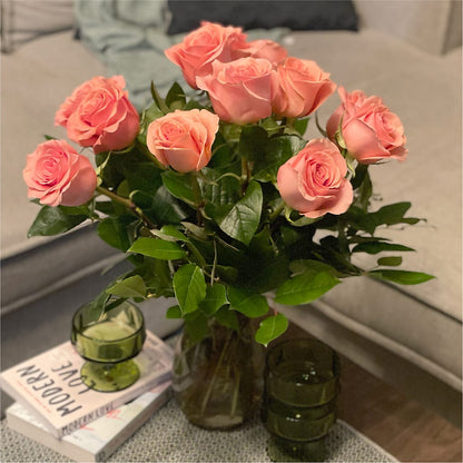 Long Stem Pink Rose Bouquet –  Moonlight Floral, Minneapolis MN