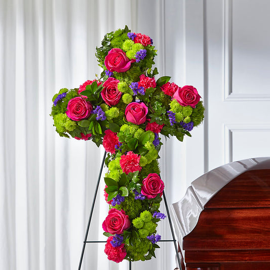 Tribute Rose Floral Cross –  Moonlight Floral, Minneapolis MN