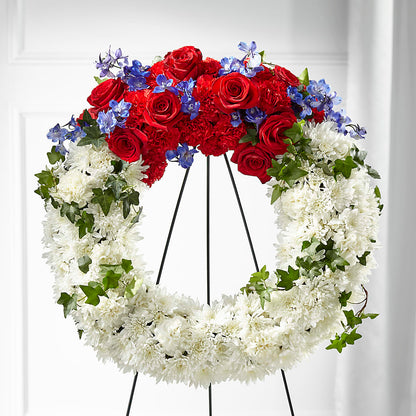 Patriotic Passion Wreath –  Moonlight Floral, Minneapolis MN