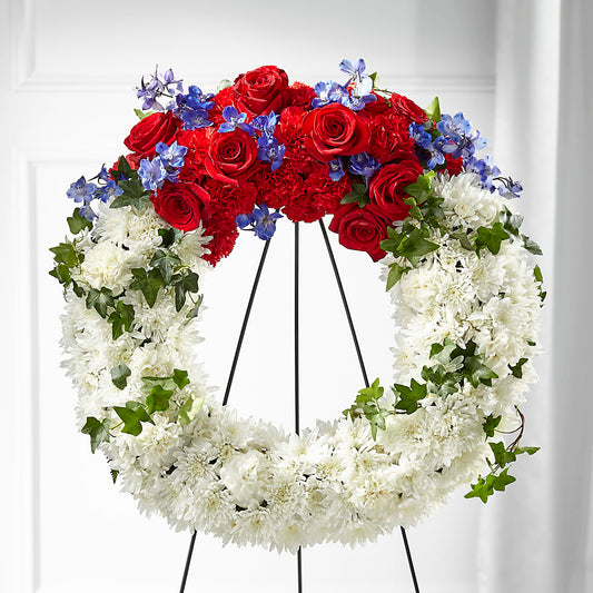 Patriotic Passion Wreath –  Moonlight Floral, Minneapolis MN