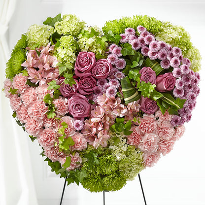 Heartwarming Standing Heart –  Moonlight Floral, Minneapolis MN