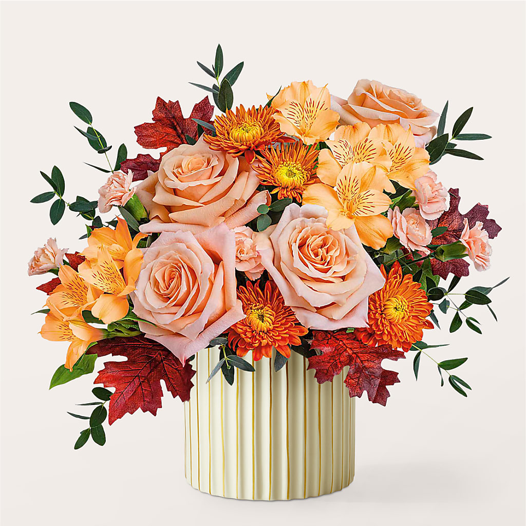 Spiced Latte Bouquet with Ivory Vase –  Moonlight Floral, Minneapolis MN