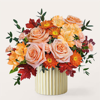 Spiced Latte Bouquet with Ivory Vase –  Moonlight Floral, Minneapolis MN