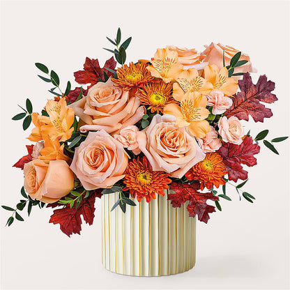 Spiced Latte Bouquet with Ivory Vase –  Moonlight Floral, Minneapolis MN
