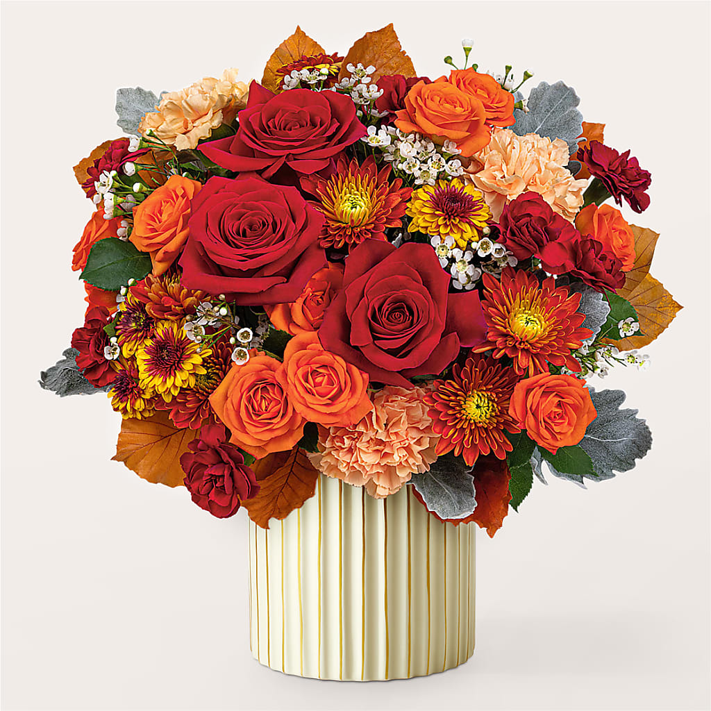 Merlot Bouquet with Ivory Vase –  Moonlight Floral, Minneapolis MN