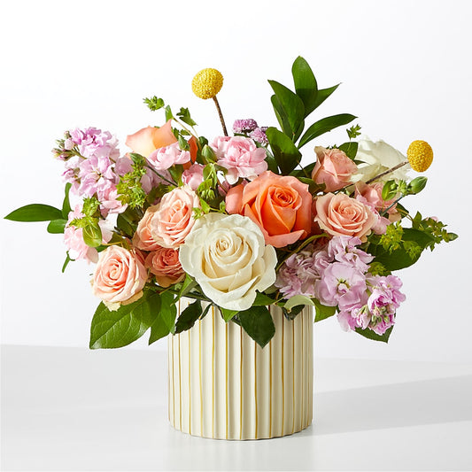French Market Bouquet with Ivory Vase –  Moonlight Floral, Minneapolis MN